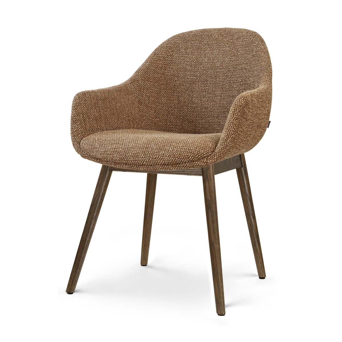 Nio-Mae eetkamerstoel bruin blend - walnoot houten onderstel