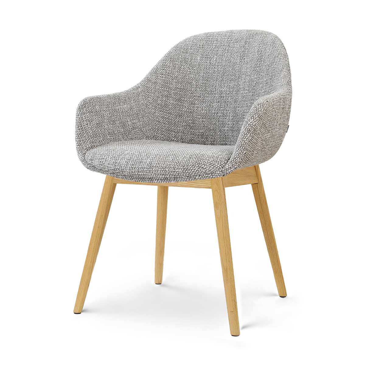 Nio-Mae eetkamerstoel grijs blend - houten onderstel