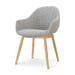 Nio-Mae eetkamerstoel grijs blend - houten onderstel