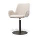 Niva-Eef draaibare tulp eetkamerstoel beige - mat zwart onderstel