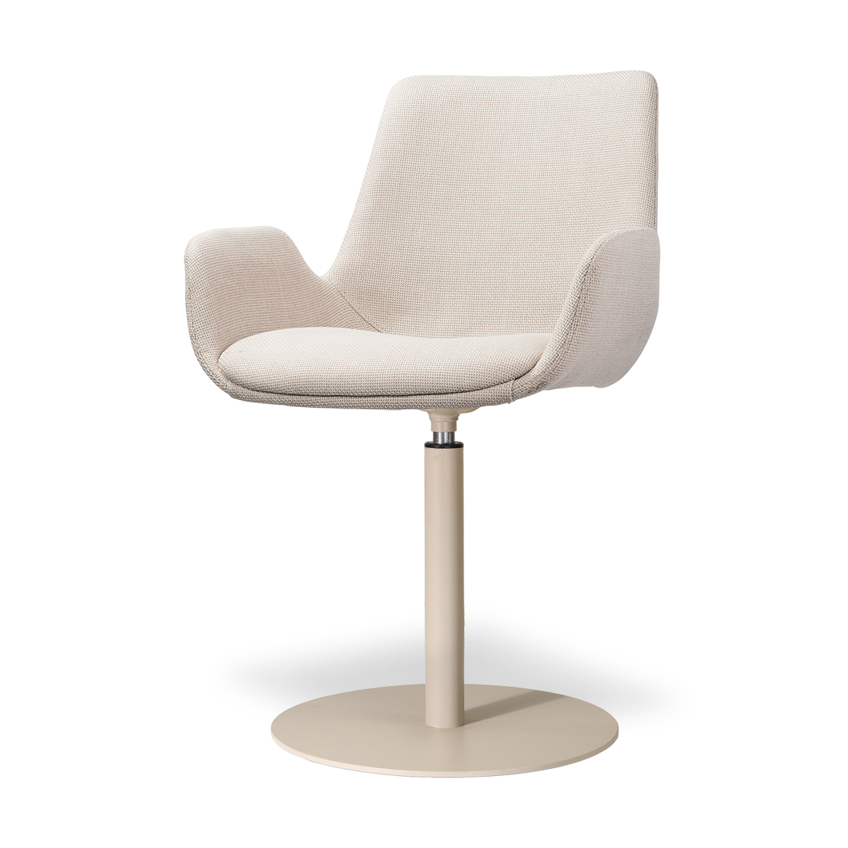 Niva-Eef draaibare tulp eetkamerstoel beige - beige onderstel