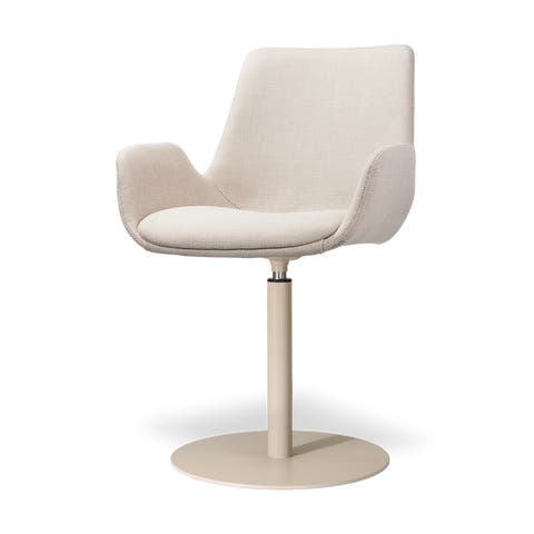 Niva-Eef draaibare tulp eetkamerstoel beige - beige onderstel