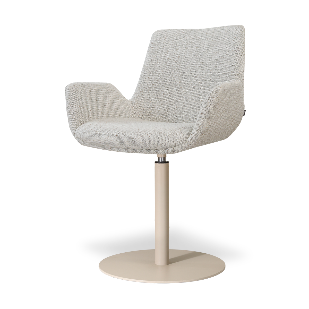 Niva-Eef draaibare tulp eetkamerstoel beige gemêleerd - beige onderstel