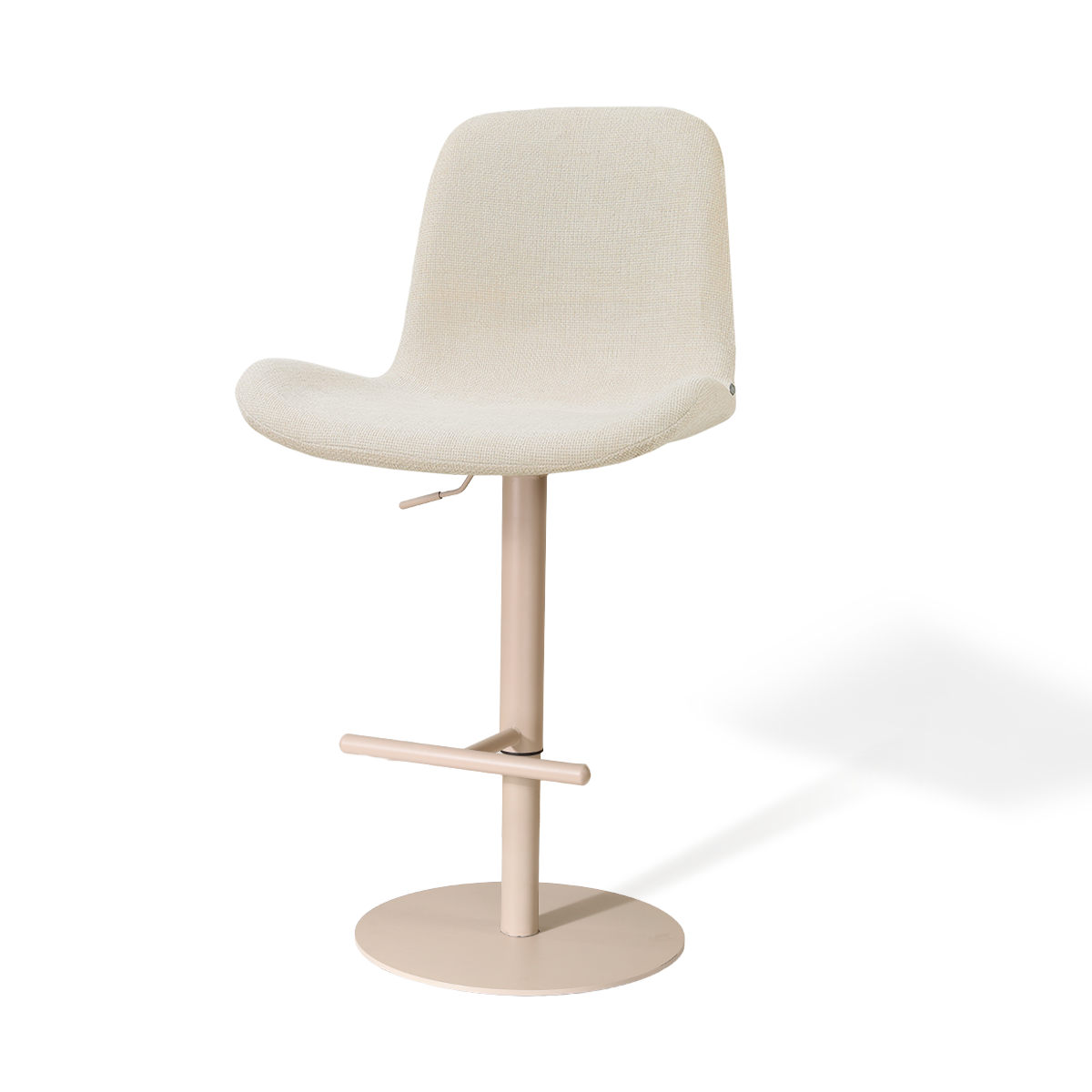 Niva-Fé draaibare tulp barkruk cottonbeige - verstelbaar - beige onderstel