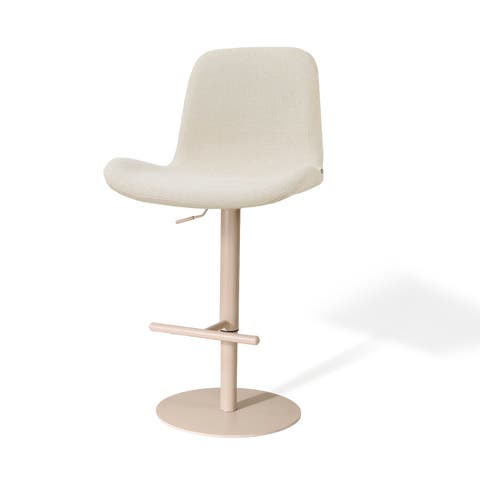 Niva-Fé draaibare tulp barkruk cottonbeige - verstelbaar - beige onderstel