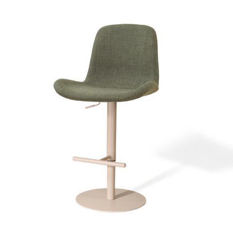 Niva-Fé draaibare tulp barkruk forestgroen - verstelbaar - beige onderstel