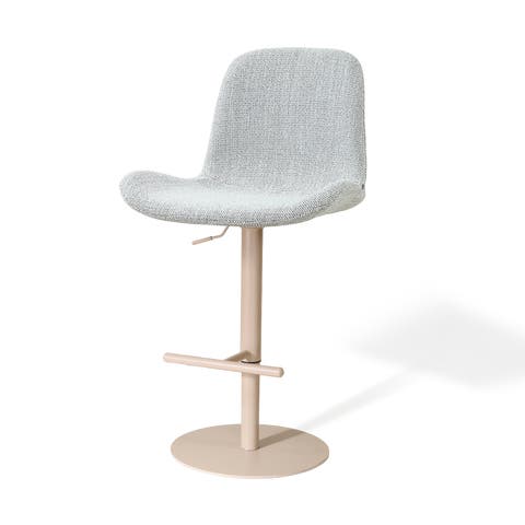 Niva-Fé draaibare tulp barkruk grijs melange - verstelbaar - beige onderstel