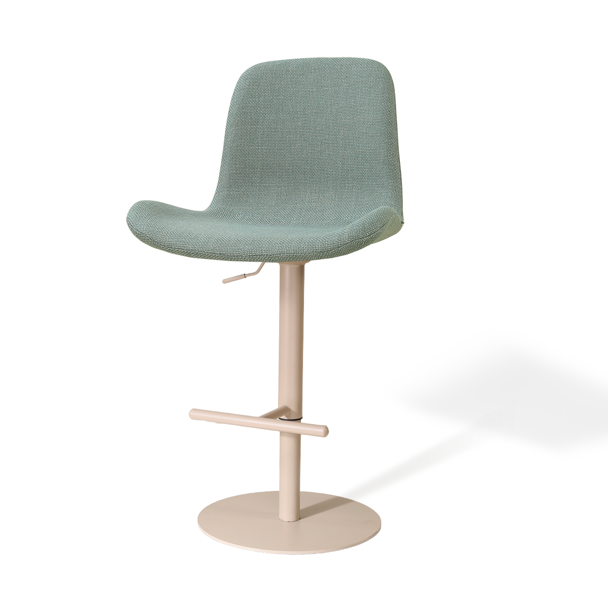 Niva-Fé draaibare tulp barkruk saliegroen - verstelbaar - beige onderstel