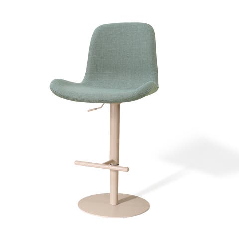 Niva-Fé draaibare tulp barkruk saliegroen - verstelbaar - beige onderstel