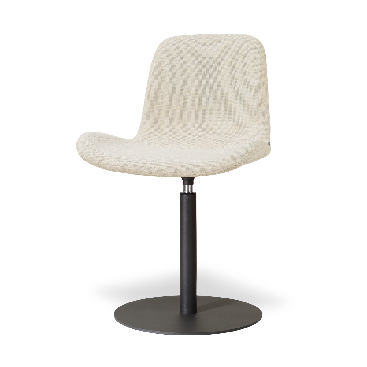 Niva-Fé draaibare tulp eetkamerstoel cottonbeige - mat zwart onderstel