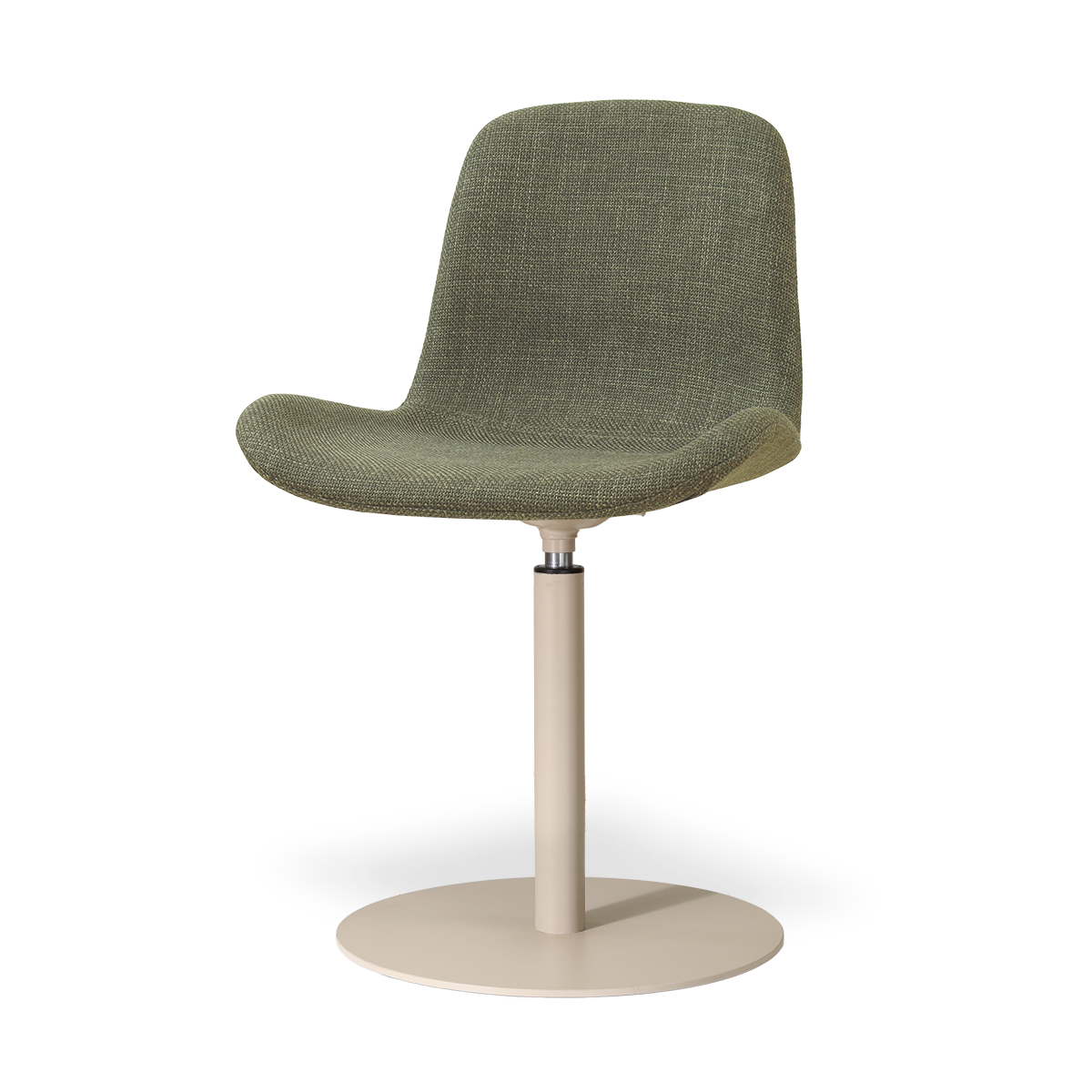 Niva-Fé draaibare tulp eetkamerstoel forestgroen - beige onderstel