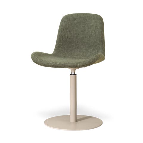Niva-Fé draaibare tulp eetkamerstoel forestgroen - beige onderstel