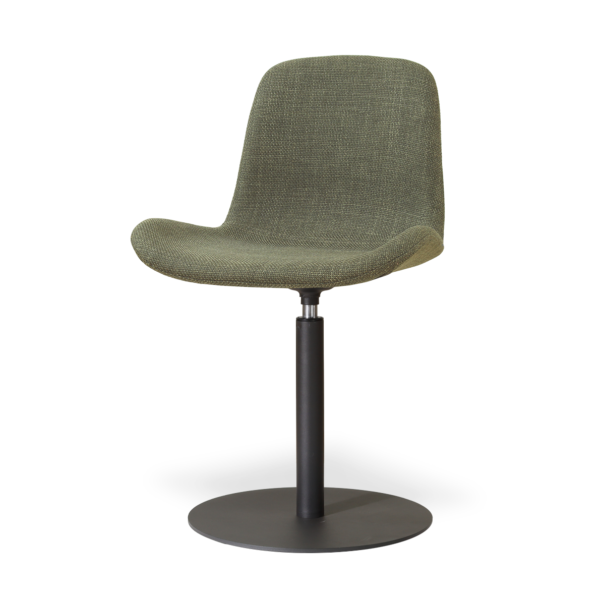 Niva-Fé draaibare tulp eetkamerstoel forestgroen - mat zwart onderstel