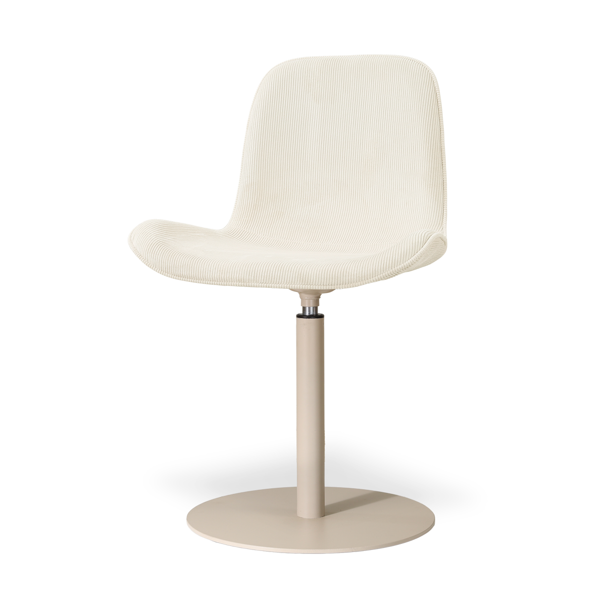 Niva-Fé draaibare tulp eetkamerstoel rib beige - beige onderstel