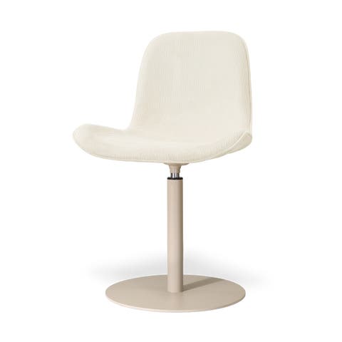 Niva-Fé draaibare tulp eetkamerstoel rib beige - beige onderstel