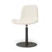 Niva-Fé draaibare tulp eetkamerstoel rib beige - mat zwart onderstel