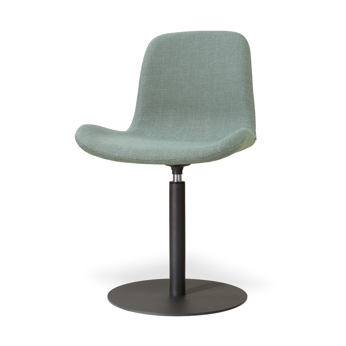 Niva-Fé draaibare tulp eetkamerstoel saliegroen - mat zwart onderstel