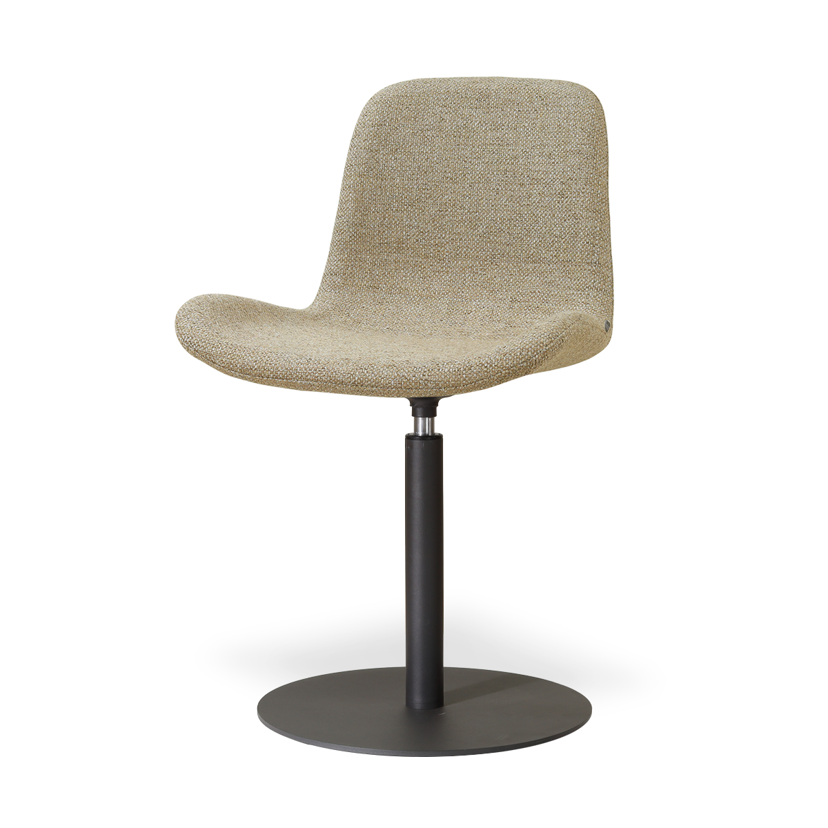 Niva-Fé draaibare tulp eetkamerstoel taupe melange - mat zwart onderstel