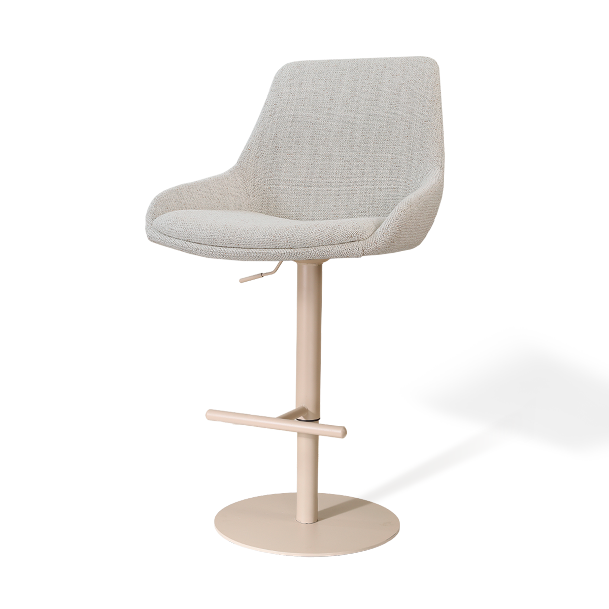 Niva-Isa draaibare tulp barkruk beige gemêleerd - verstelbaar - beige onderstel