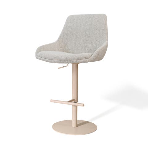 Niva-Isa draaibare tulp barkruk beige gemêleerd - verstelbaar - beige onderstel