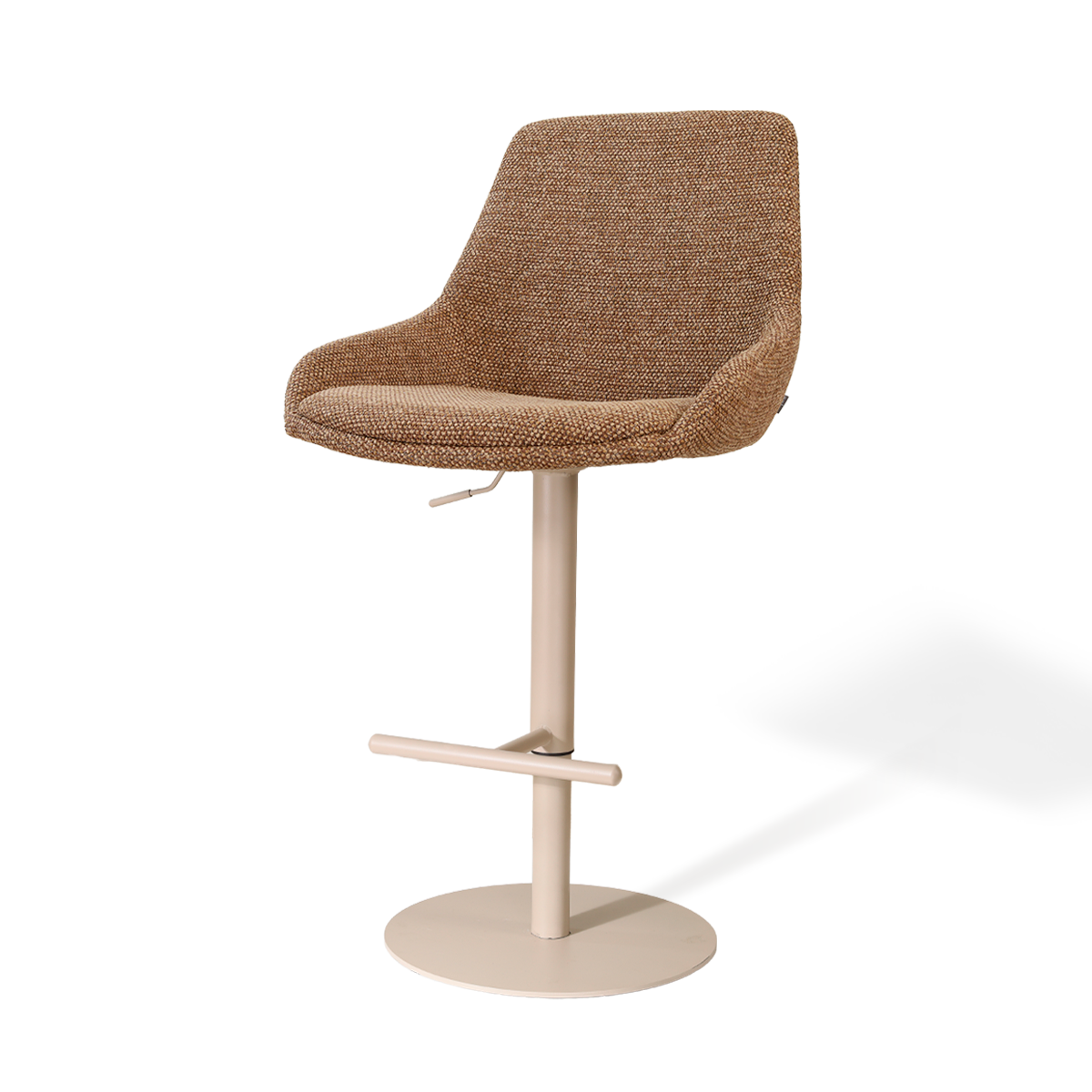 Niva-Isa draaibare tulp barkruk bruin blend - verstelbaar - beige onderstel