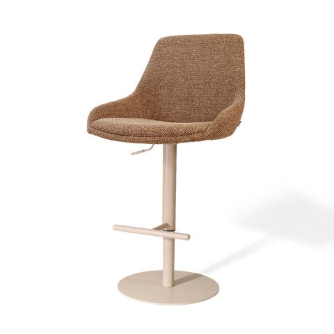 Niva-Isa draaibare tulp barkruk bruin blend - verstelbaar - beige onderstel