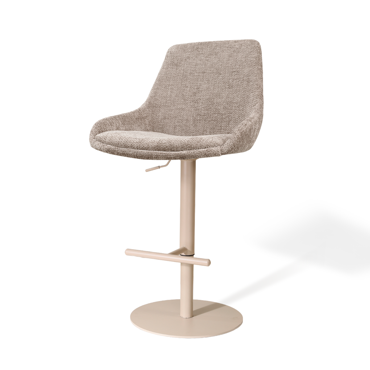 Niva-Isa draaibare tulp barkruk bruin - verstelbaar - beige onderstel