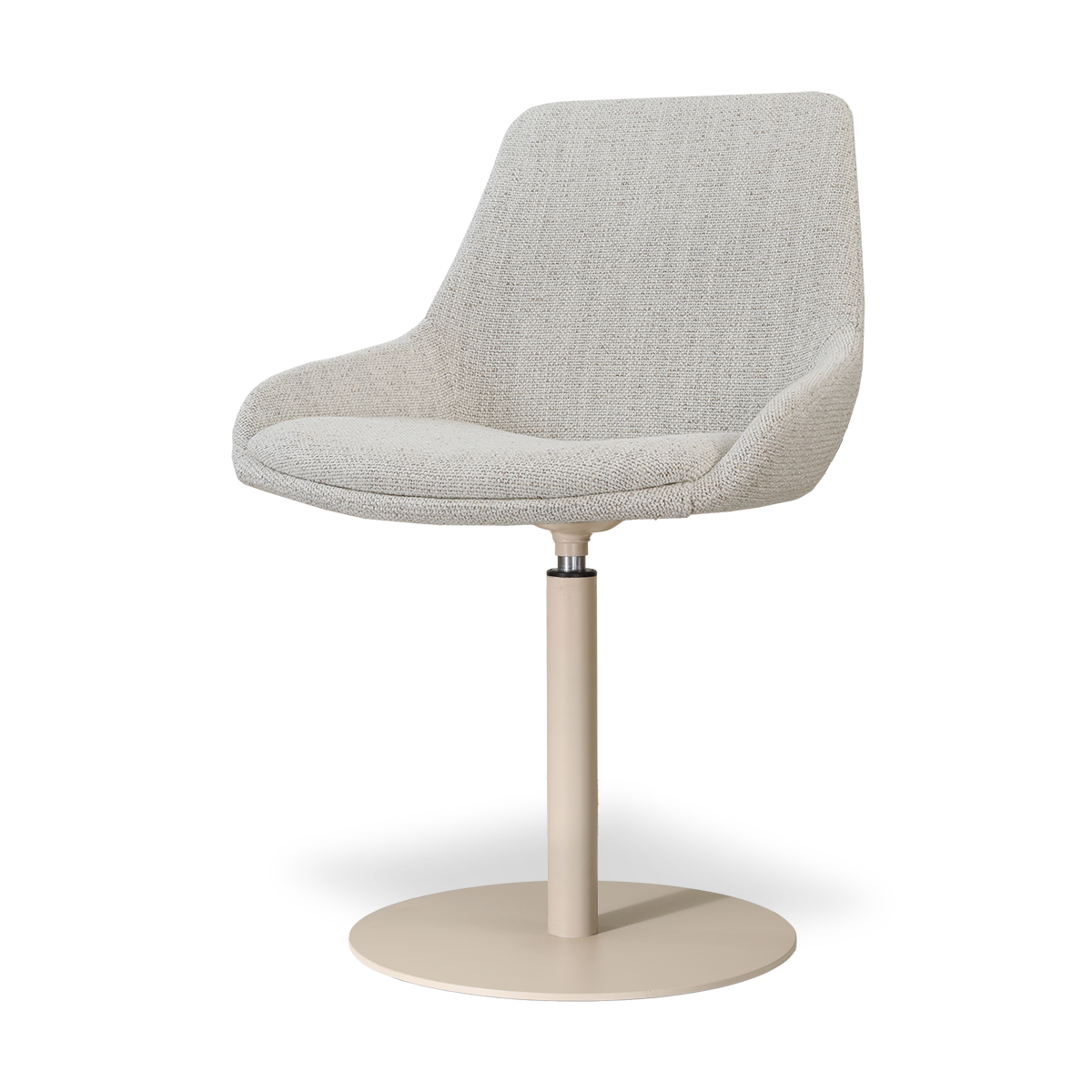 Niva-Isa draaibare tulp eetkamerstoel beige gemêleerd - beige onderstel