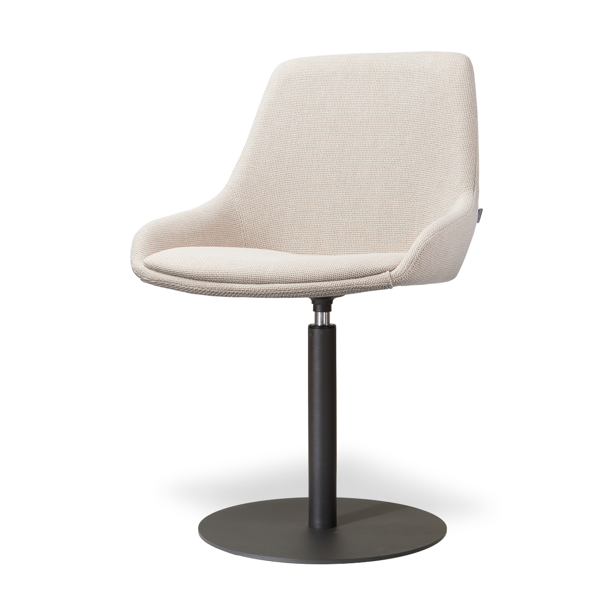 Niva-Isa draaibare tulp eetkamerstoel beige - mat zwart onderstel