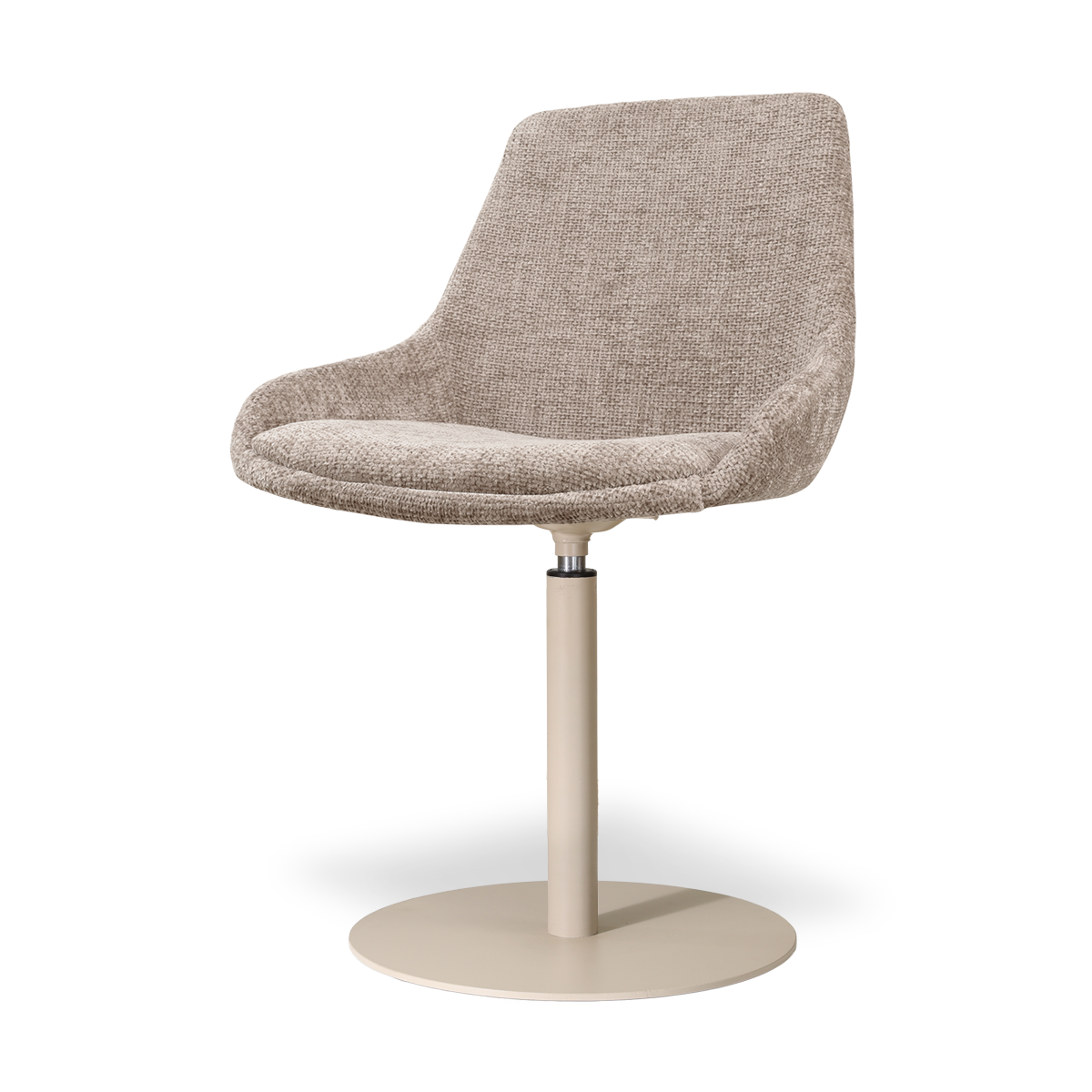 Niva-Isa draaibare tulp eetkamerstoel bruin - beige onderstel