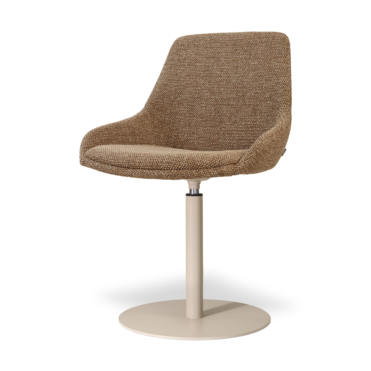 Niva-Isa draaibare tulp eetkamerstoel bruin blend - beige onderstel