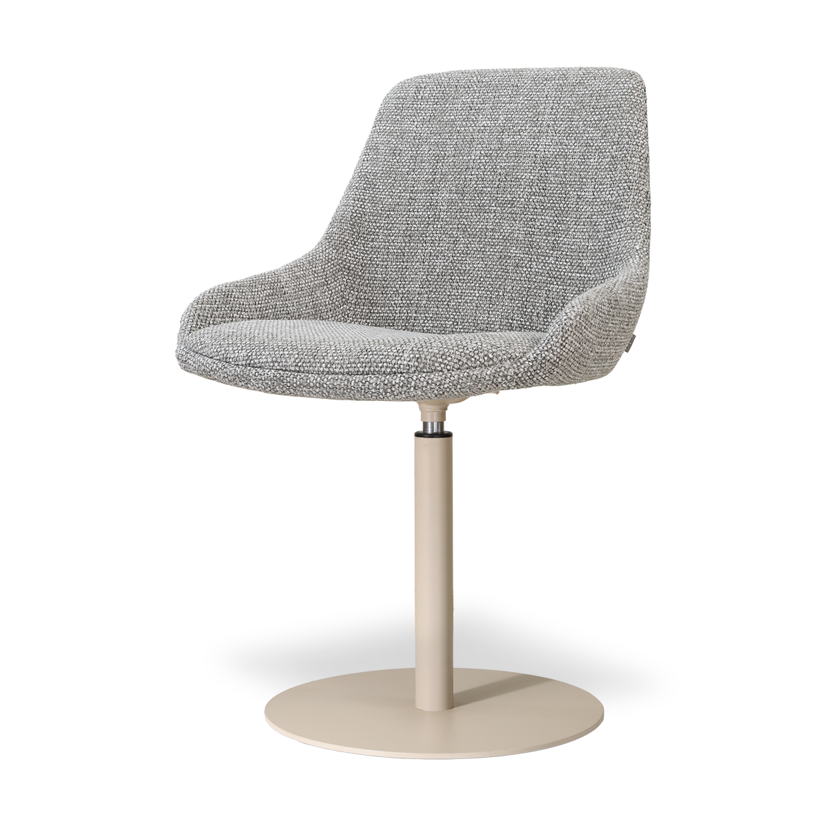 Niva-Isa draaibare tulp eetkamerstoel grijs blend - beige onderstel