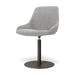 Niva-Isa draaibare tulp eetkamerstoel grijs blend - mat zwart onderstel