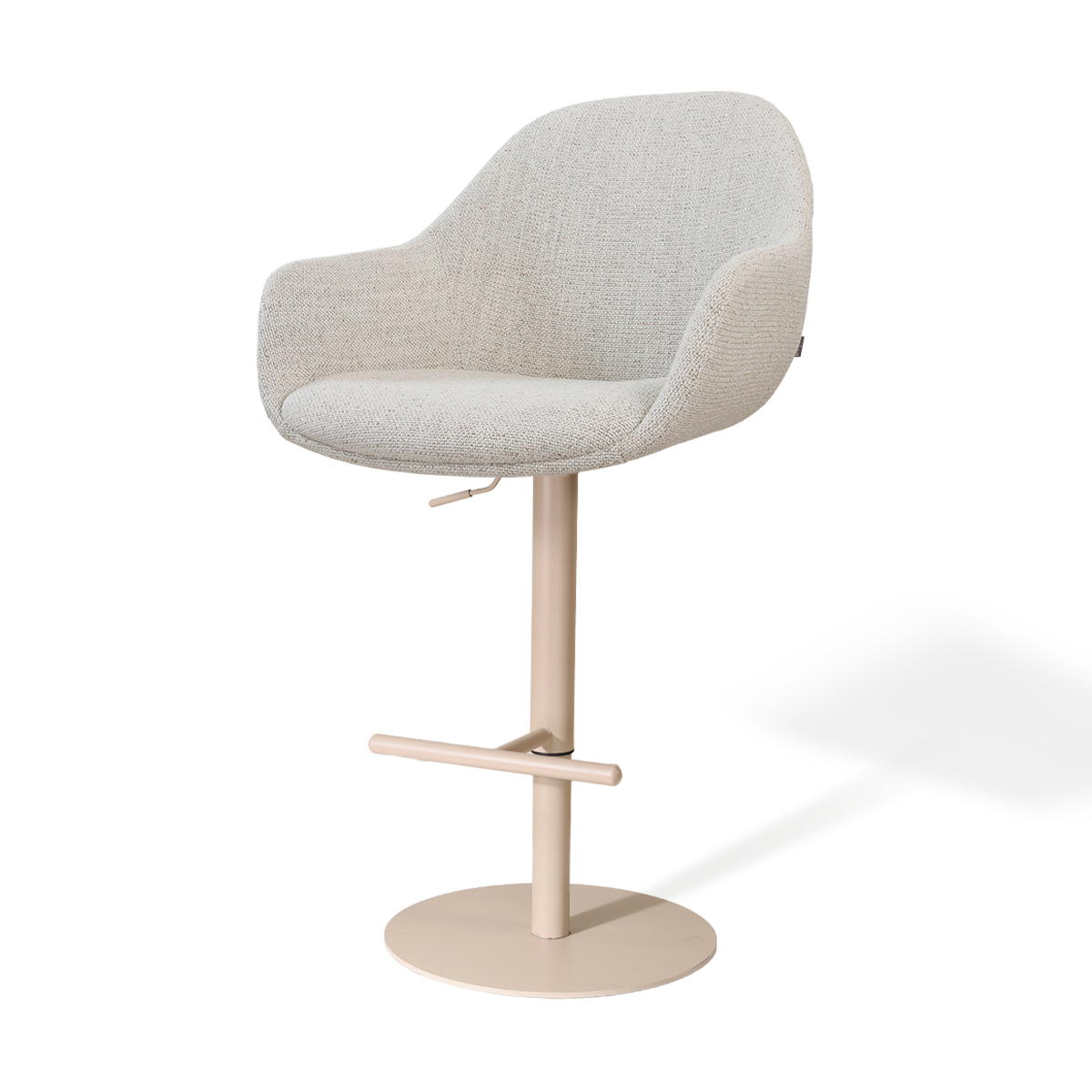 Niva-Mae draaibare tulp barkruk beige gemêleerd - verstelbaar - beige onderstel