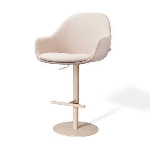 Niva-Mae draaibare tulp barkruk beige - verstelbaar - beige onderstel