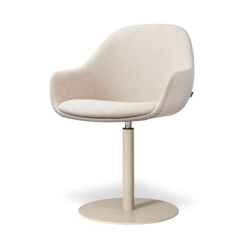 Niva-Mae draaibare tulp eetkamerstoel beige - beige onderstel