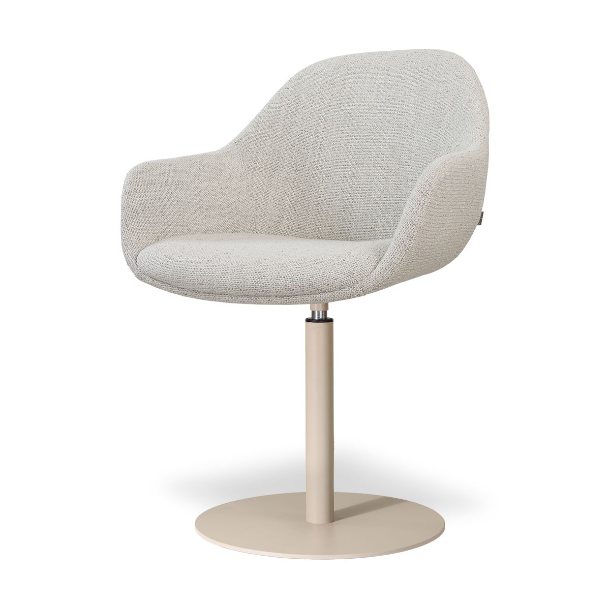 Niva-Mae draaibare tulp eetkamerstoel beige gemêleerd - beige onderstel