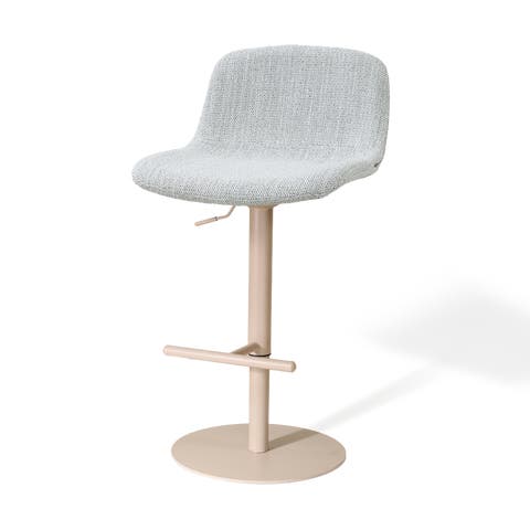 Niva-Mats draaibare tulp barkruk grijs melange - verstelbaar - beige onderstel