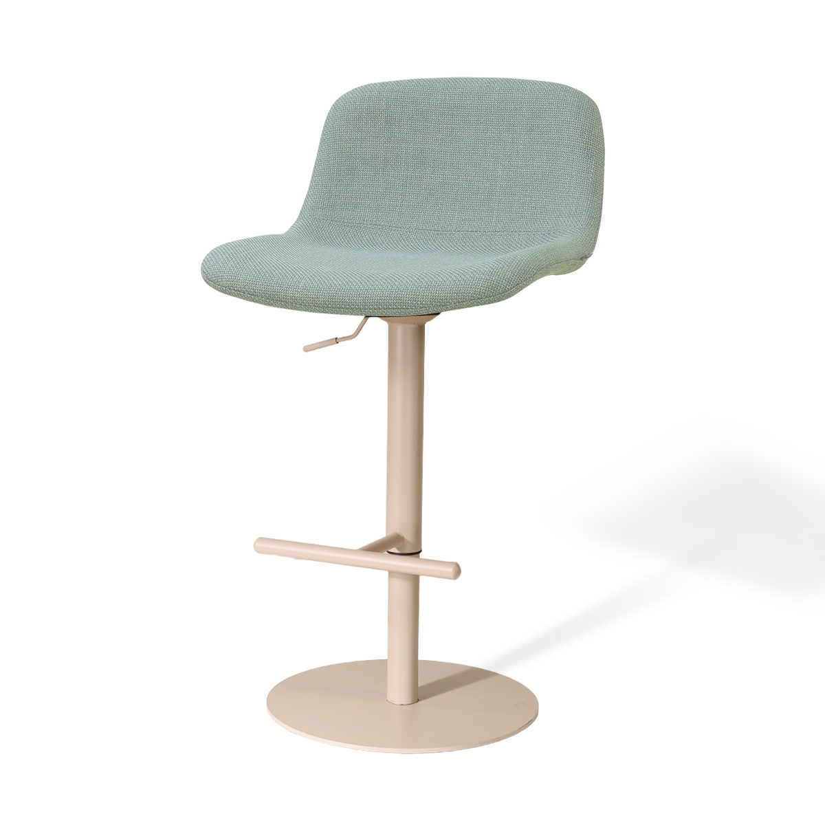 Niva-Mats draaibare tulp barkruk saliegroen - verstelbaar - beige onderstel