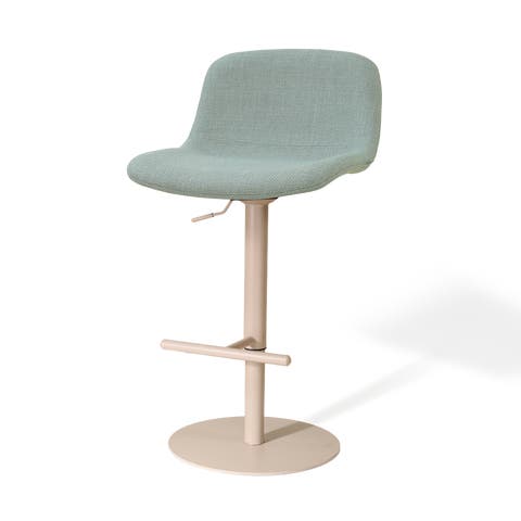 Niva-Mats draaibare tulp barkruk saliegroen - verstelbaar - beige onderstel