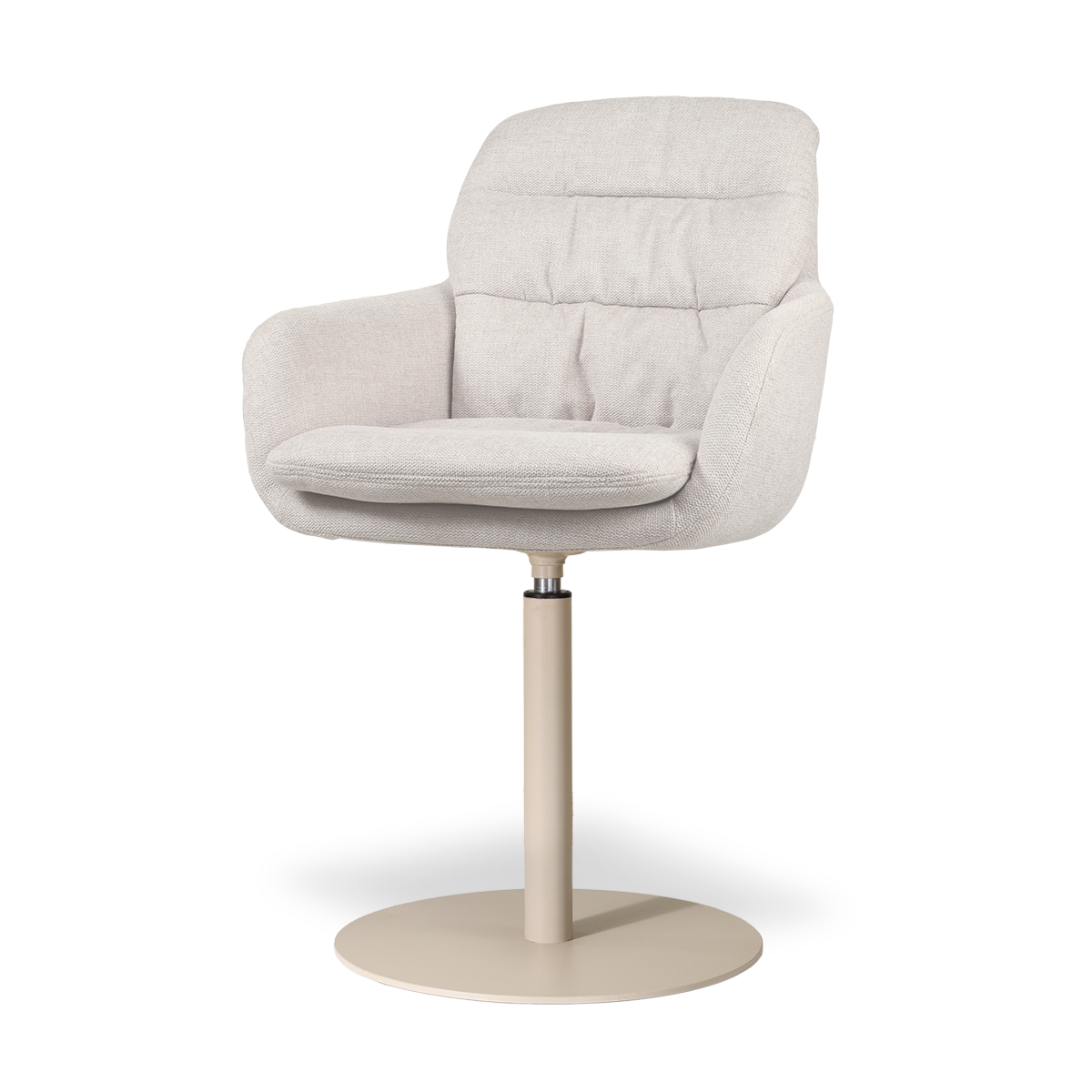 Niva-Mia draaibare tulp eetkamerstoel beige - beige onderstel