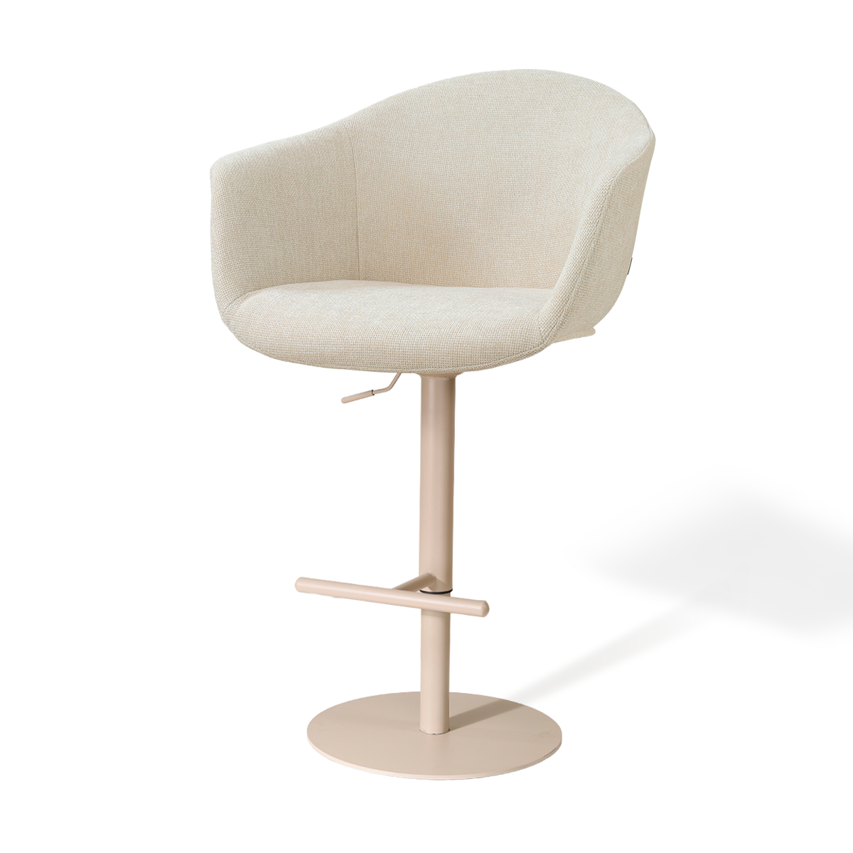 Niva-Otis draaibare tulp barkruk cottonbeige - verstelbaar - beige onderstel