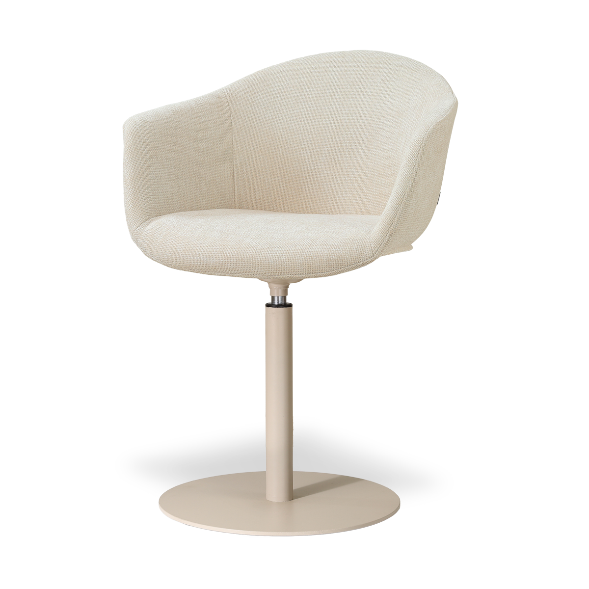 Niva-Otis draaibare tulp eetkamerstoel cottonbeige - beige onderstel