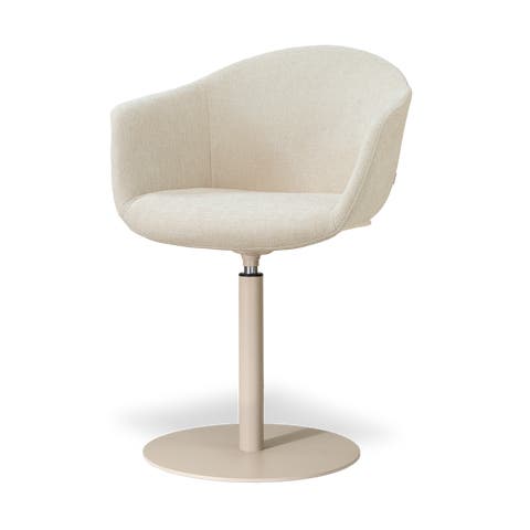 Niva-Otis draaibare tulp eetkamerstoel cottonbeige - beige onderstel