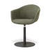 Niva-Otis draaibare tulp eetkamerstoel forestgroen - mat zwart onderstel