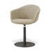 Niva-Otis draaibare tulp eetkamerstoel taupe melange - mat zwart onderstel