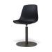 Niva-Pip draaibare tulp eetkamerstoel zwart - mat zwart onderstel