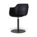Niva-Puk draaibare tulp eetkamerstoel zwart - mat zwart onderstel
