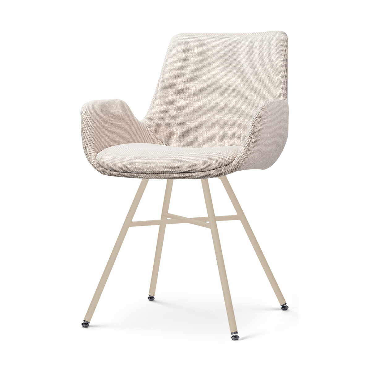 Noa-Eef eetkamerstoel beige - beige onderstel