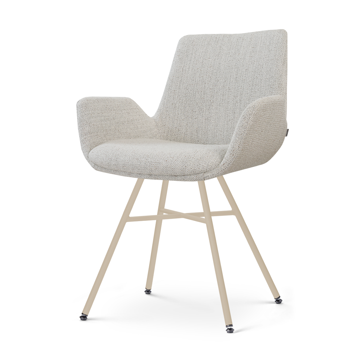 Noa-Eef eetkamerstoel beige gemêleerd - beige onderstel